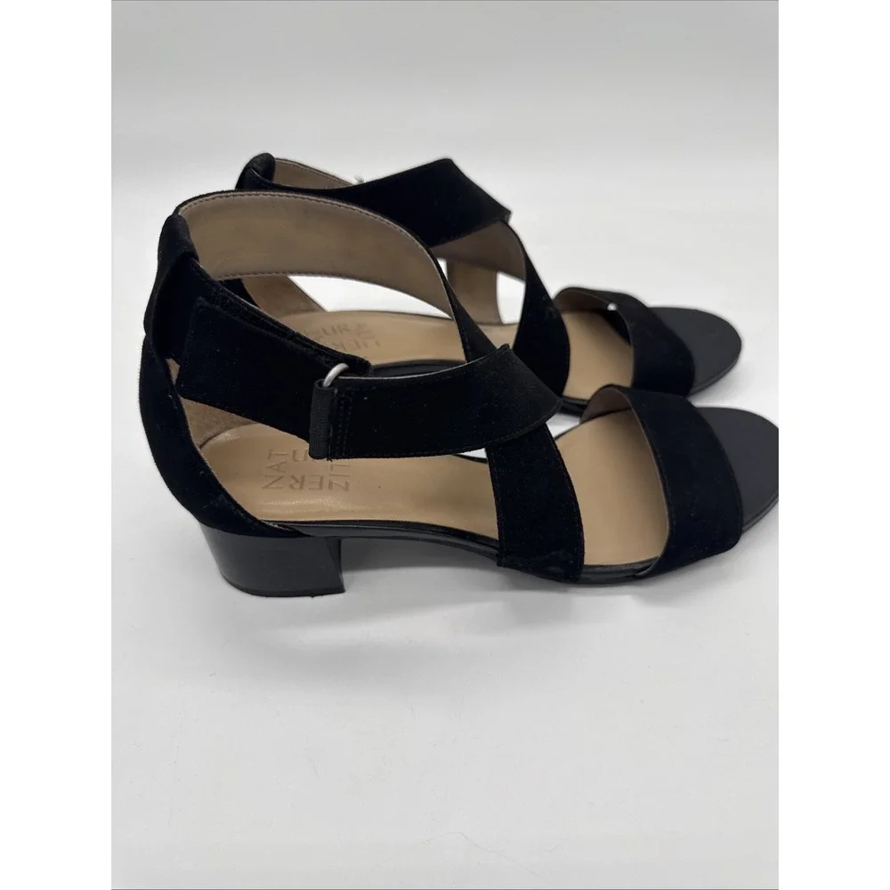 Naturalizer Adele Faux Suede Sandals Shoes -  Size 9 M - Black